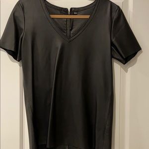 Black Leather Tee